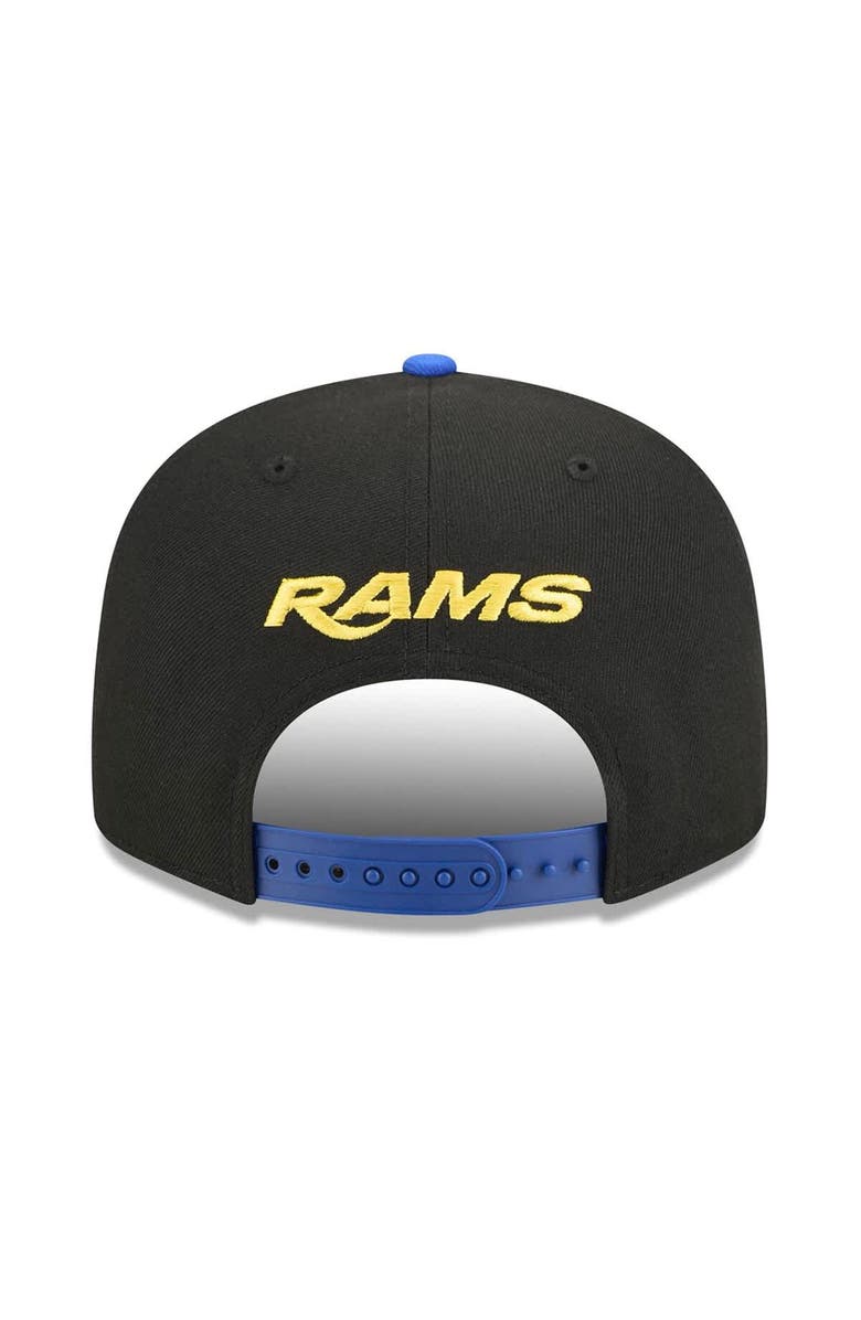 New Era Men's New Era Black/Royal Los Angeles Rams 9FIFTY Snapback Hat, Alternate, color, Black