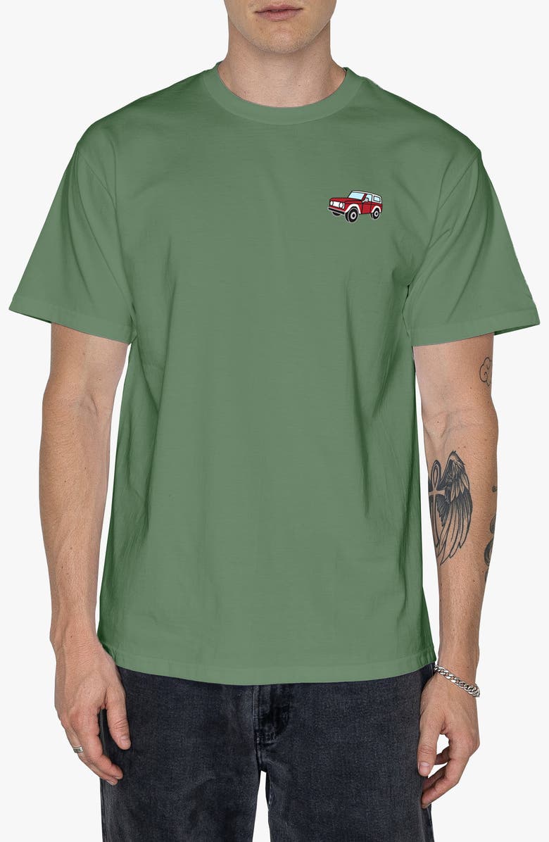 RIOT SOCIETY Bronco Cotton Graphic T-Shirt, Main, color, Green