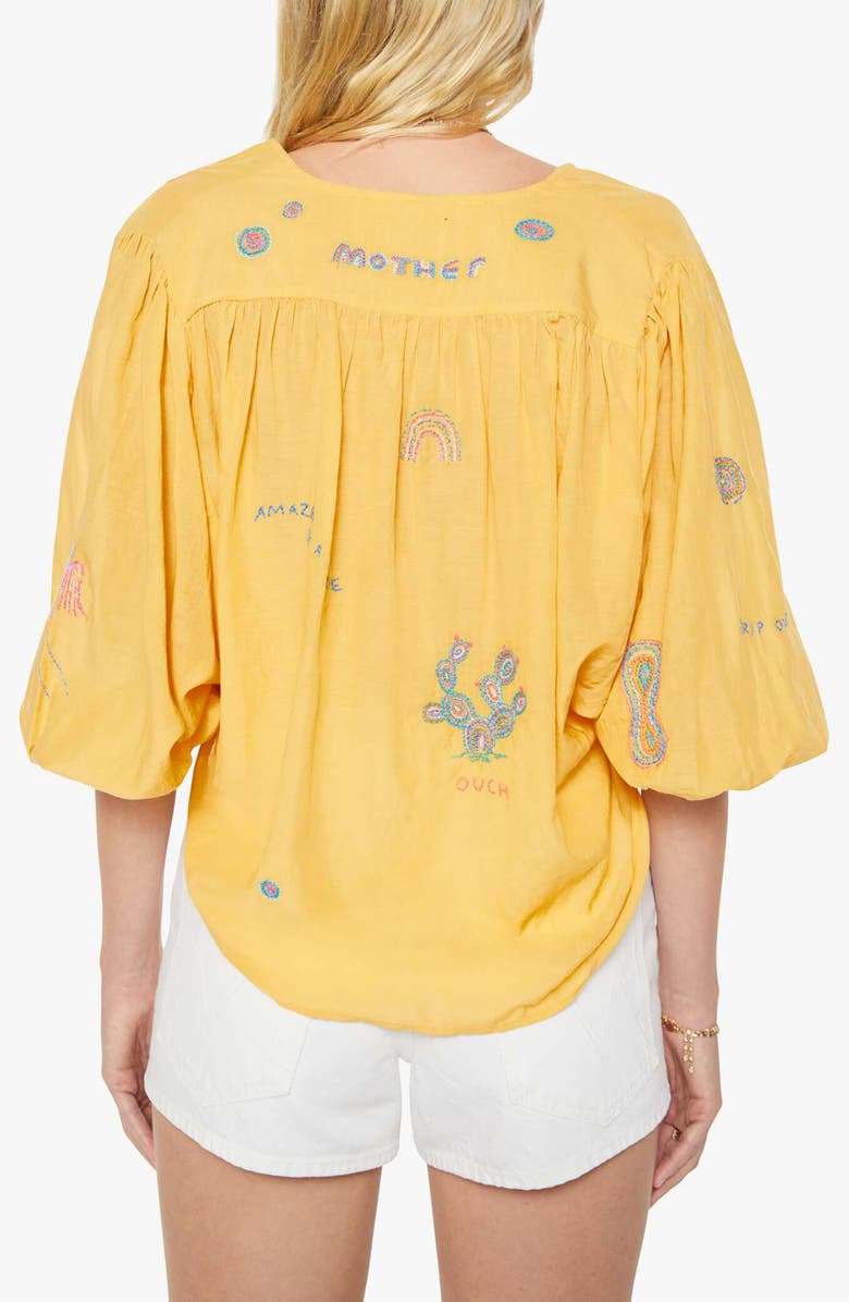 MOTHER The Breeze Yoke Top, Alternate, color, Golden Apricot