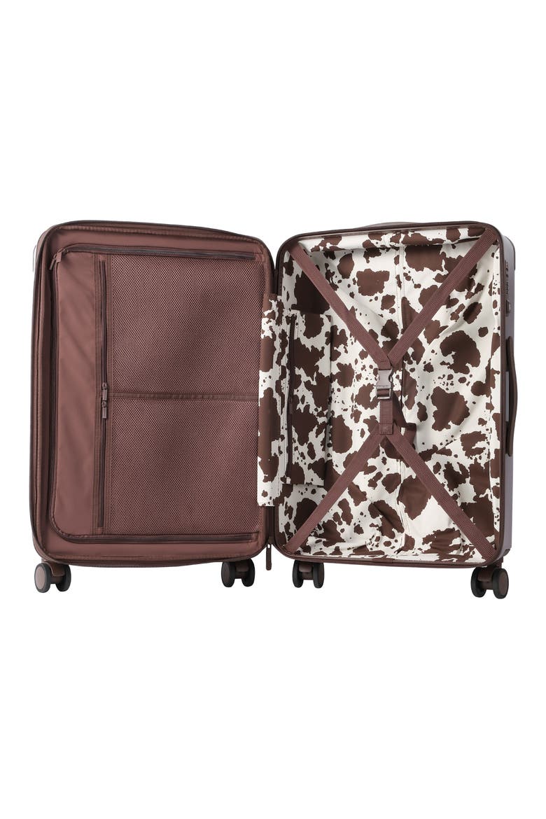 Nostos Glossy Spinner Carry-On, Alternate, color, ESPRESSO