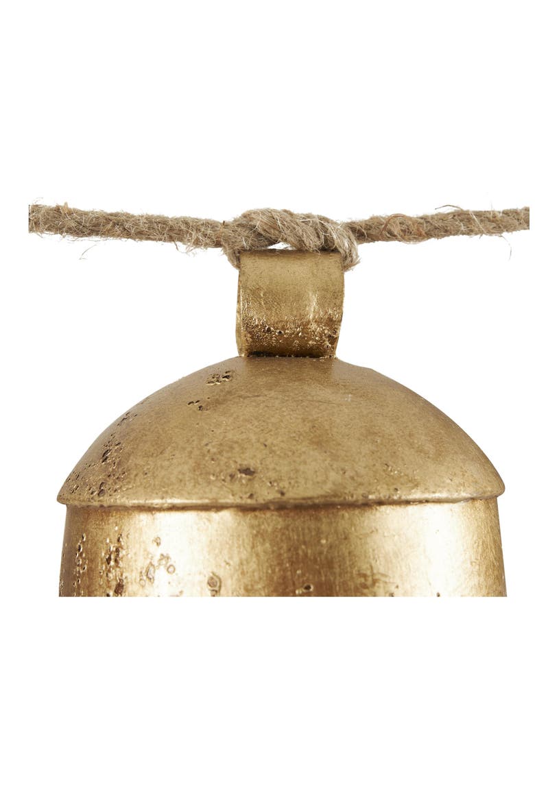 Bohemian Metal Cow Bell Garland, Alternate, color, GOLD