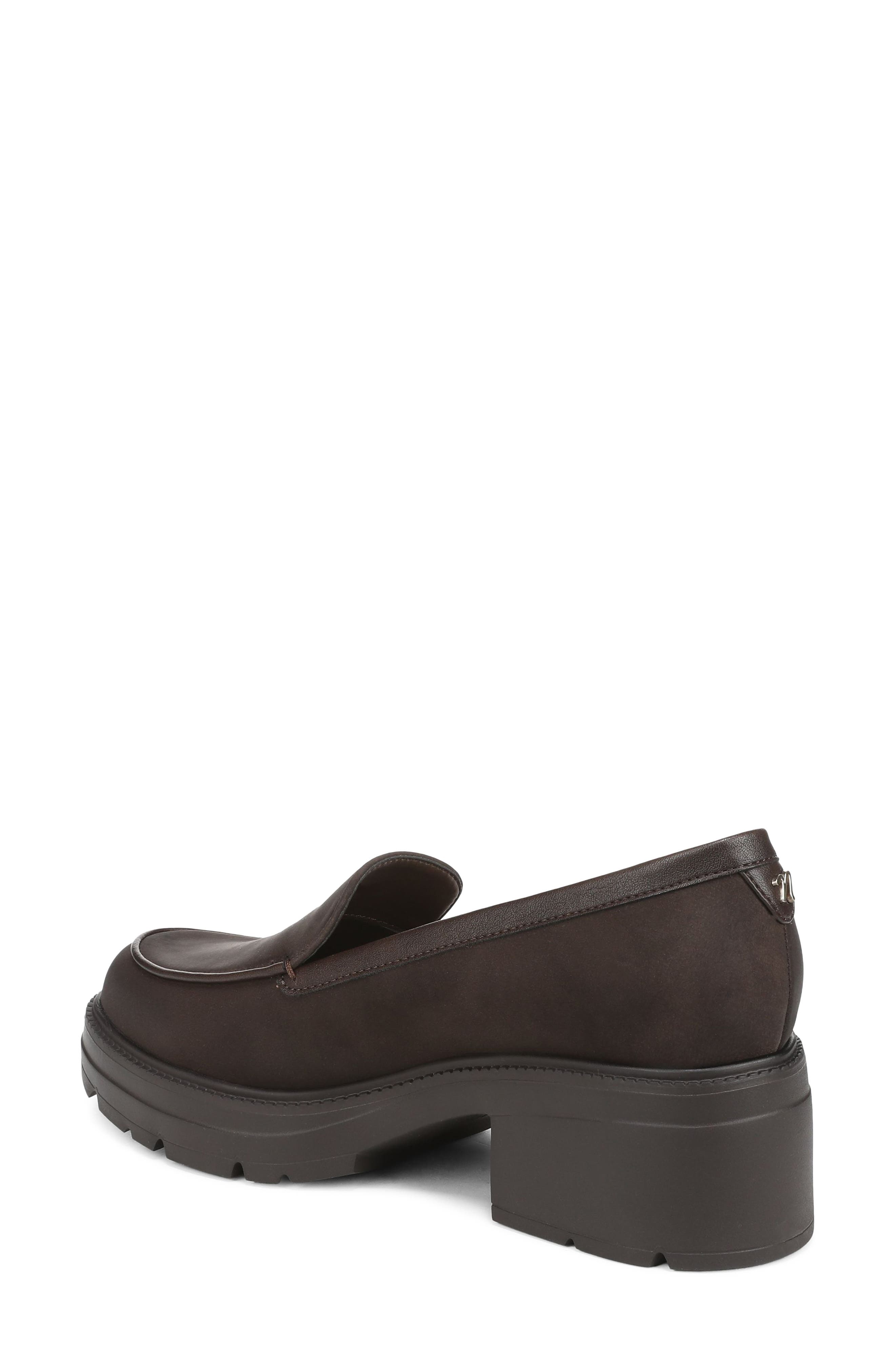 Luly Faux Leather Loafer, Alternate, color, DARK BROWN FAUX LEATHER