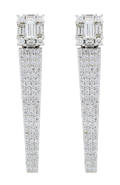 Mindi Mond Diamond Icicle Earrings In White Gold/diamond