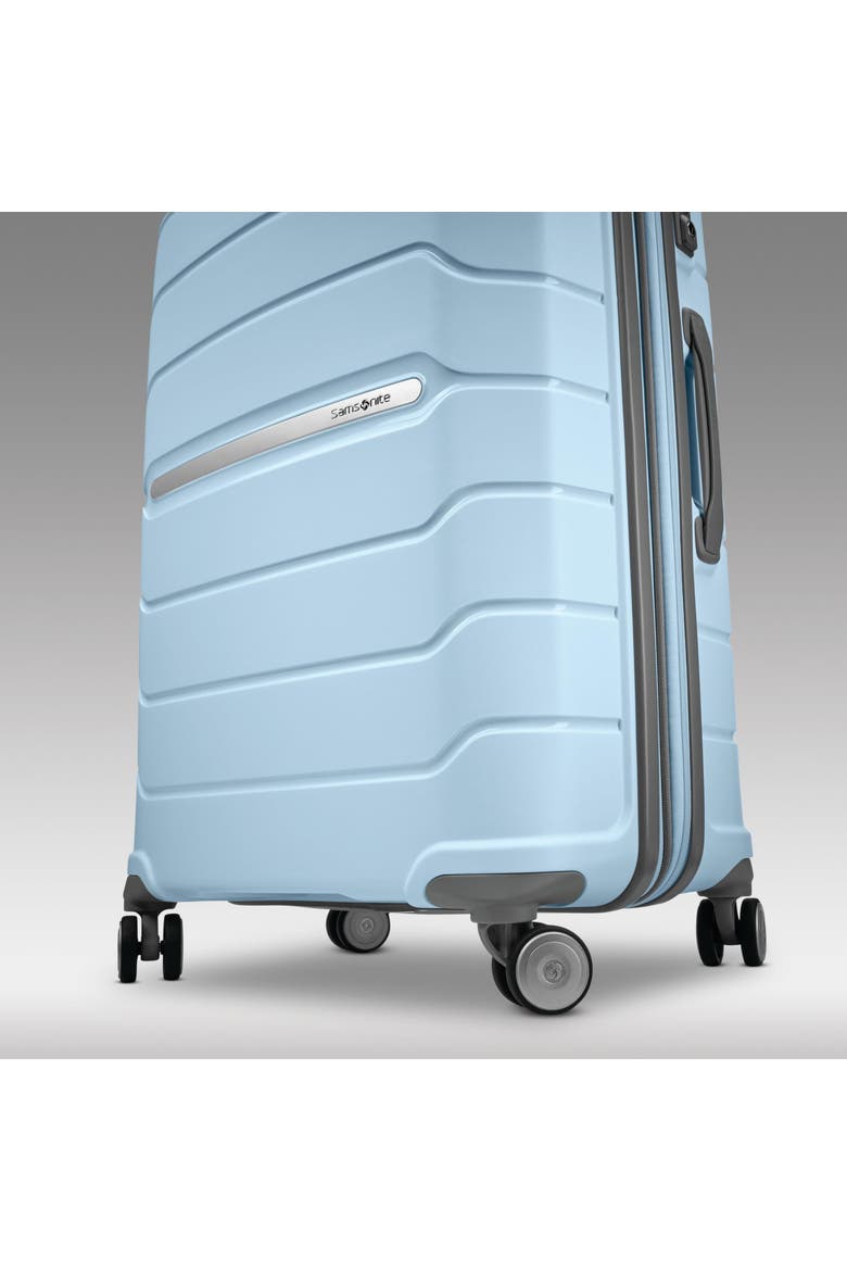 Freeform Hardside Expandable 24" Medium Checked Spinner Luggage, Alternate, color, Sky Blue