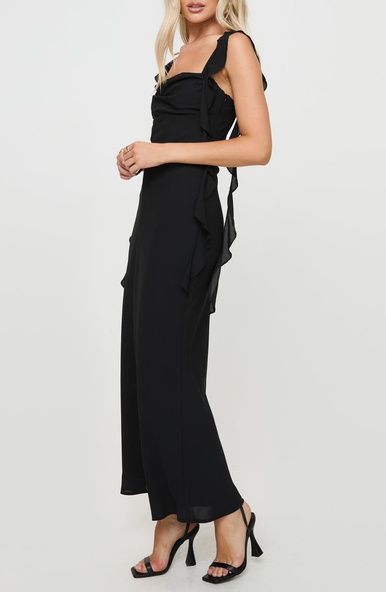 Princess Polly Lanai Evening Dress, Alternate, color, Black