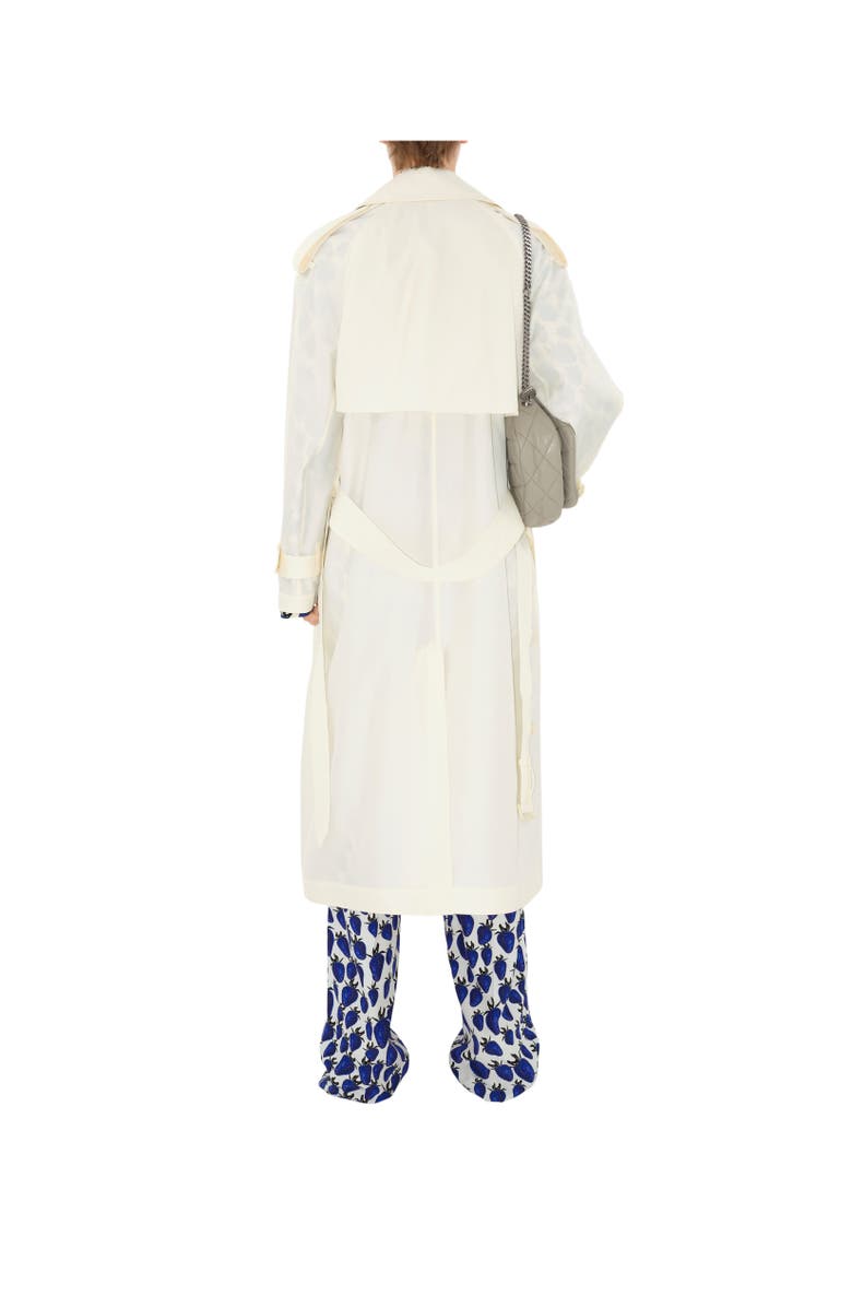 Burberry Long Silk Trench Coat, Alternate, color, 