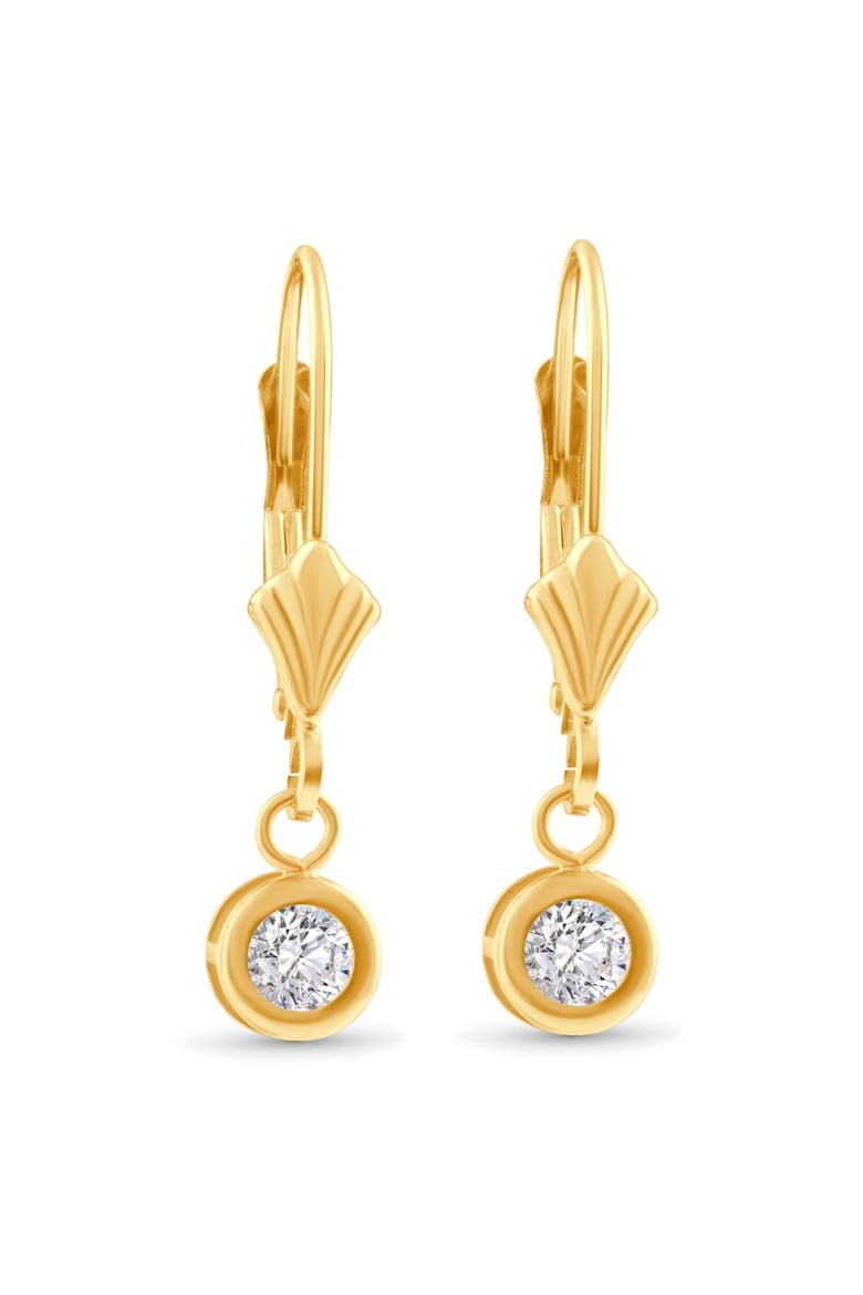 1/2Ct Diamond Lab Grown Dangle Lever Back Hoop Earrings 14k Gold, Alternate, color, 14k Yellow Gold
