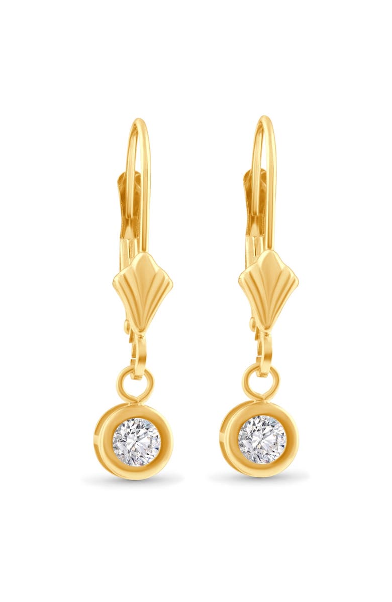 Bliss Diamond 1/2Ct Diamond Lab Grown Dangle Lever Back Hoop Earrings 14k Gold, Alternate, color,