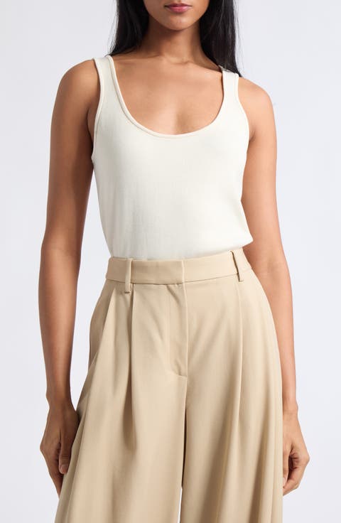 Silk and Cotton Knit Tank Top