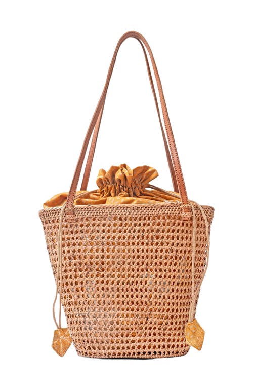 The Artisan & Company Rattan Mesh Tote Shopper in Honey-Brown  product