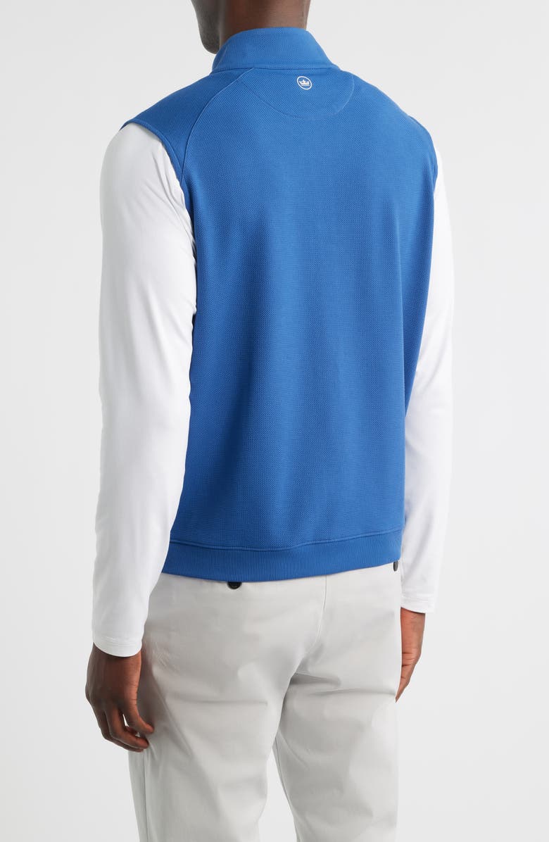 Peter Millar Cradle Piqué Performance Full Zip Vest, Alternate, color, Windsor Blue