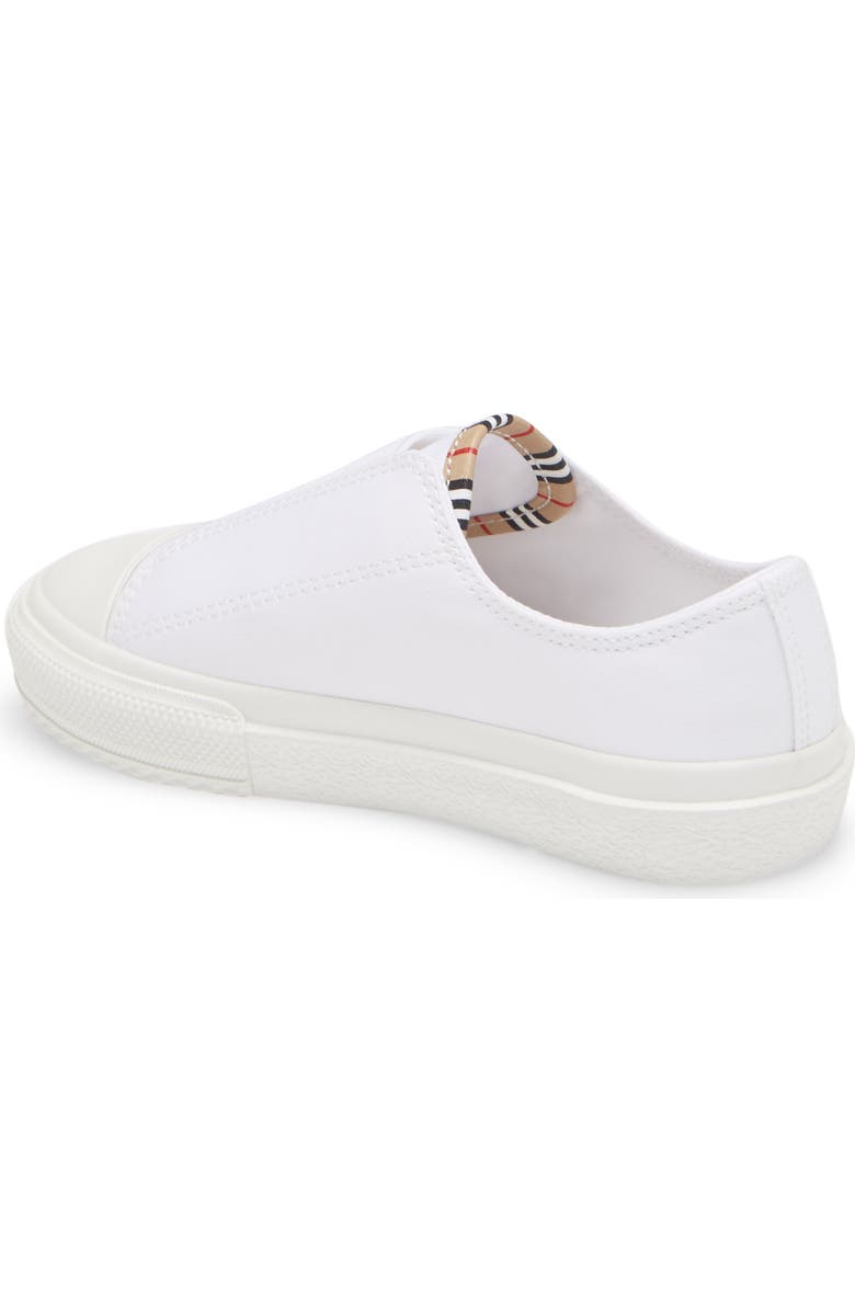 Burberry Mini Larkhall Slip-On Sneaker, Alternate, color, White