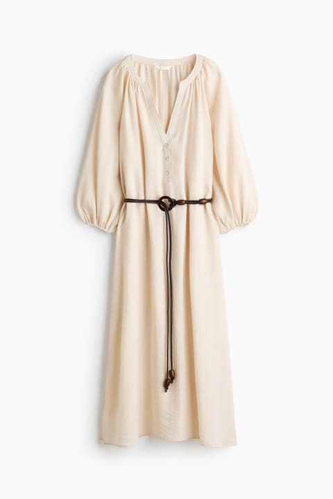 Oversized Tie-belt Dress