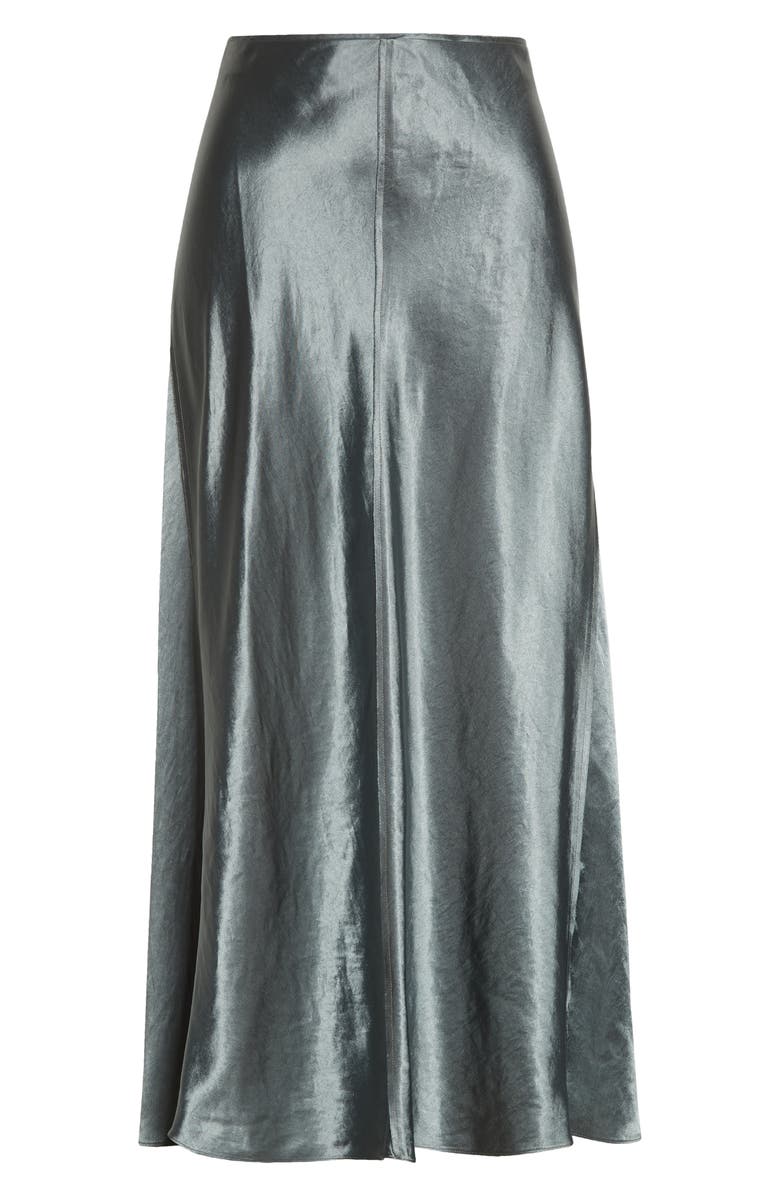 Vince Raw Edge Paneled Satin Slip Skirt, Alternate, color, 