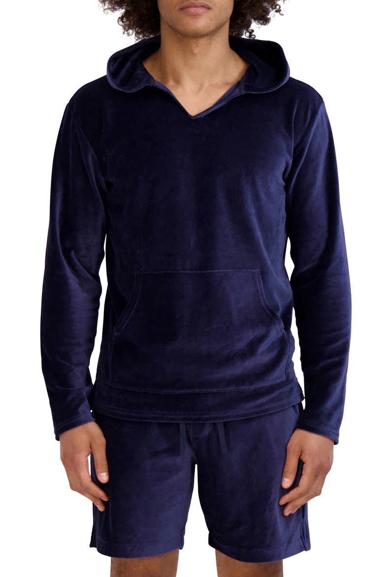 Velour Baja Hoodie, Main, color, MIDNIGHT