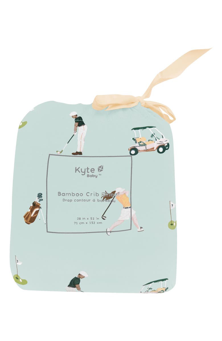 Kyte BABY Golf Print Jersey Crib Sheet, Alternate, color,
