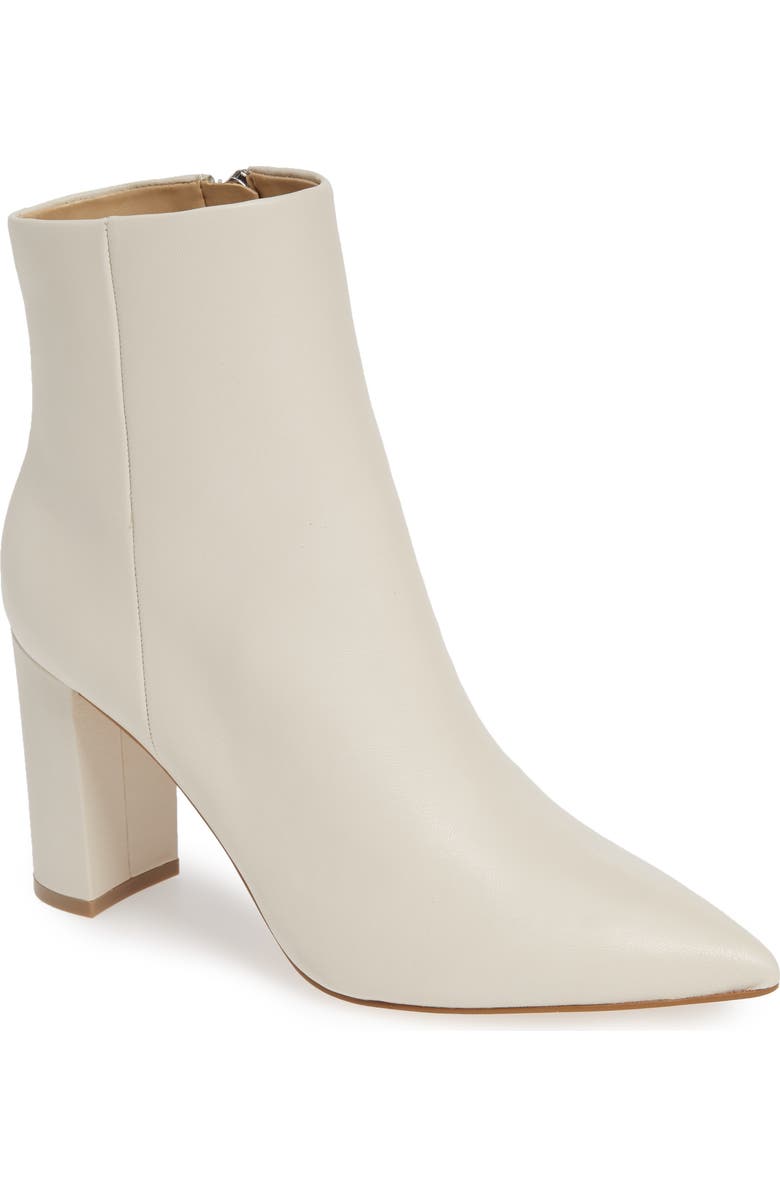 Marc Fisher LTD Ulani Pointy Toe Bootie, Main, color, Ivory Leather