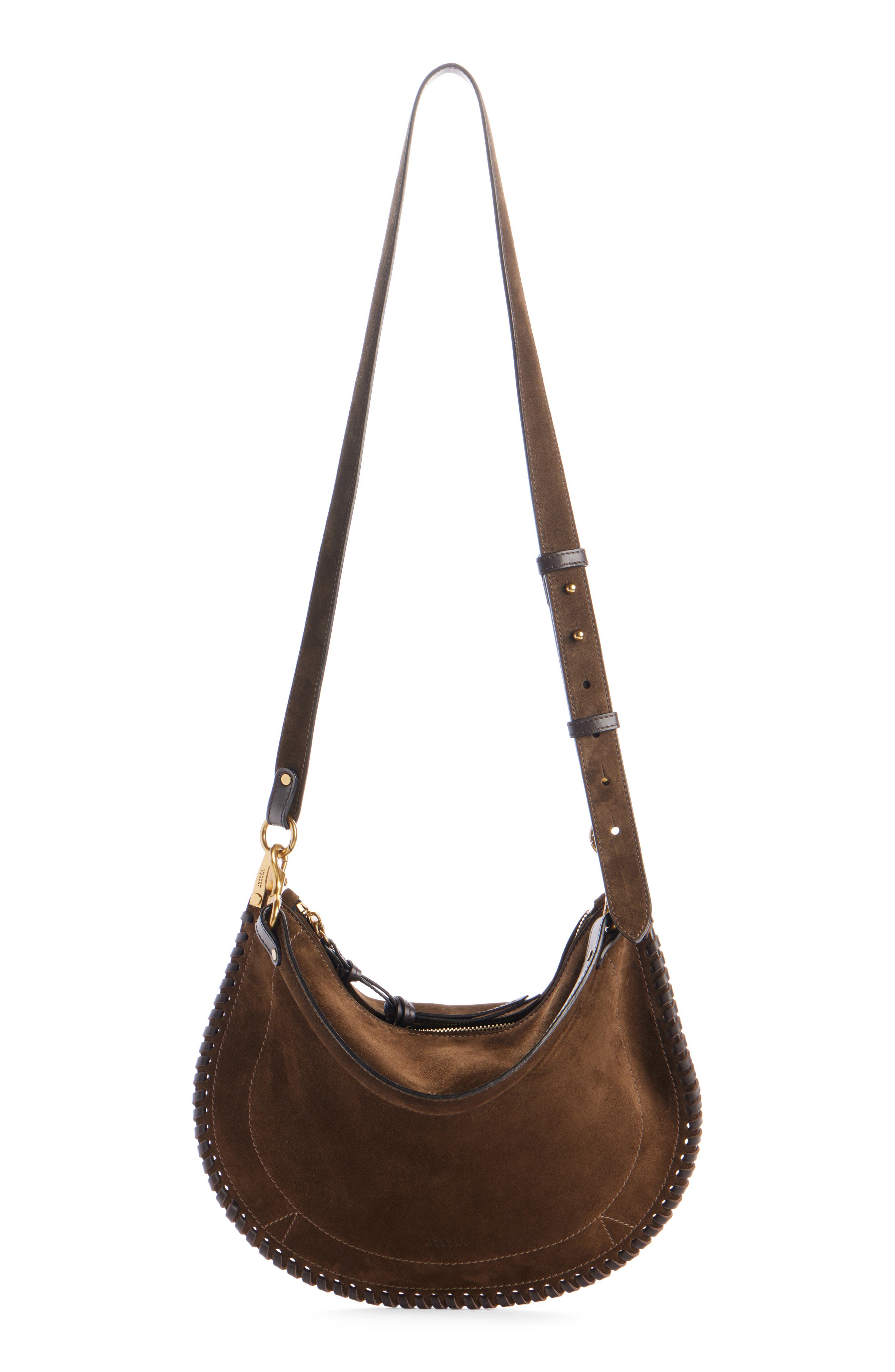Isabel Marant Oskan Soft Zipped Shoulder Bag, Main, color, Bronze