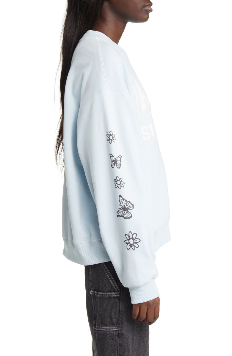 PacSun Butterfly Garden Cotton Blend Graphic Sweatshirt, Alternate, color, 