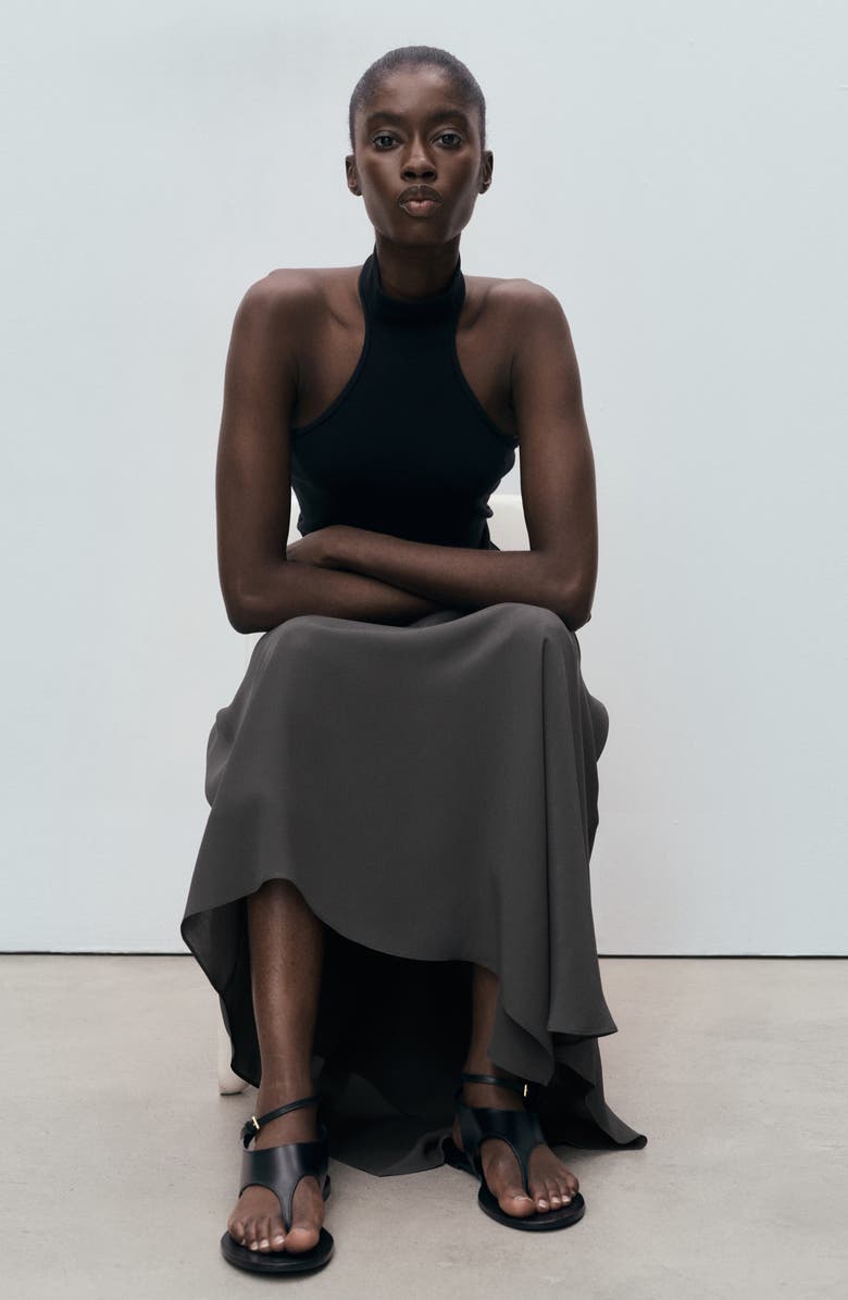 MANGO Asymmetric Maxi Skirt, Alternate, color, Medium Grey