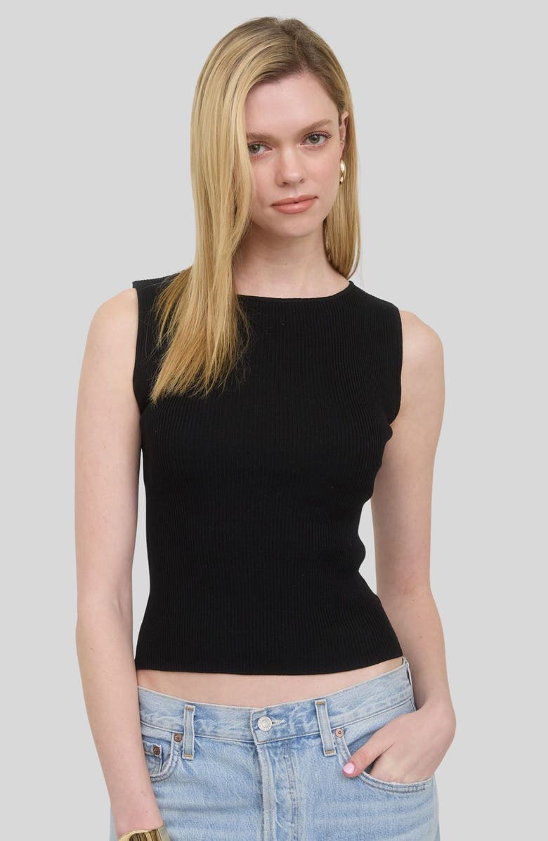 Blu Pepper Sleeveless Knit Top, Alternate, color, Black