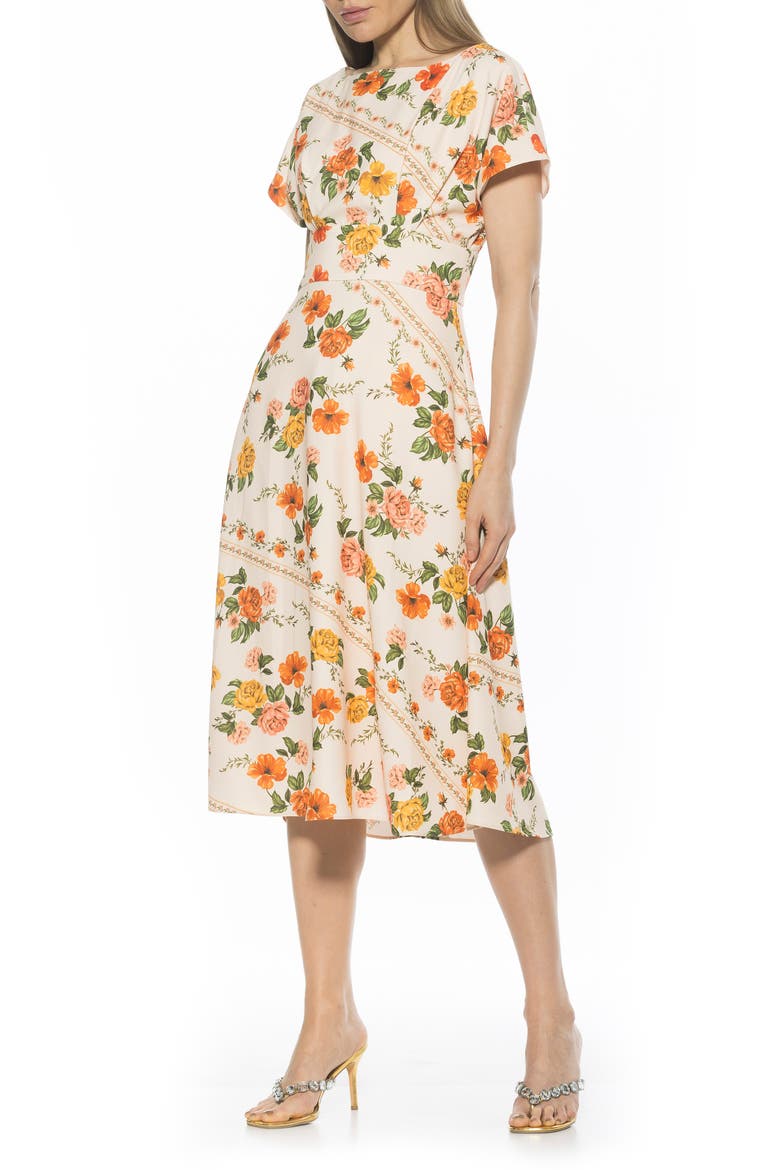 Lottie Dolman Sleeve Dress, Alternate, color, VINTAGE FLORALS