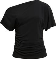 Nordstrom One Shoulder Drape Knit Top