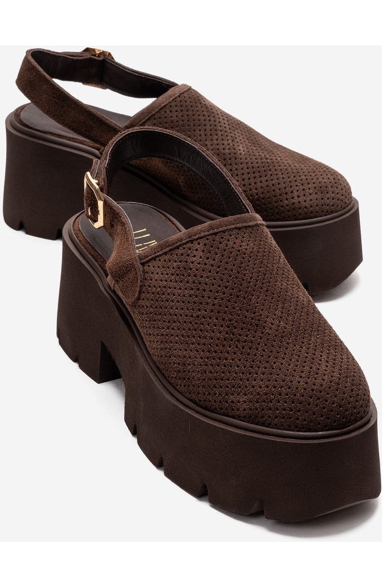 Forever & Always Shoes Caldris Leather Platform Sandal, Main, color, Brown Suede