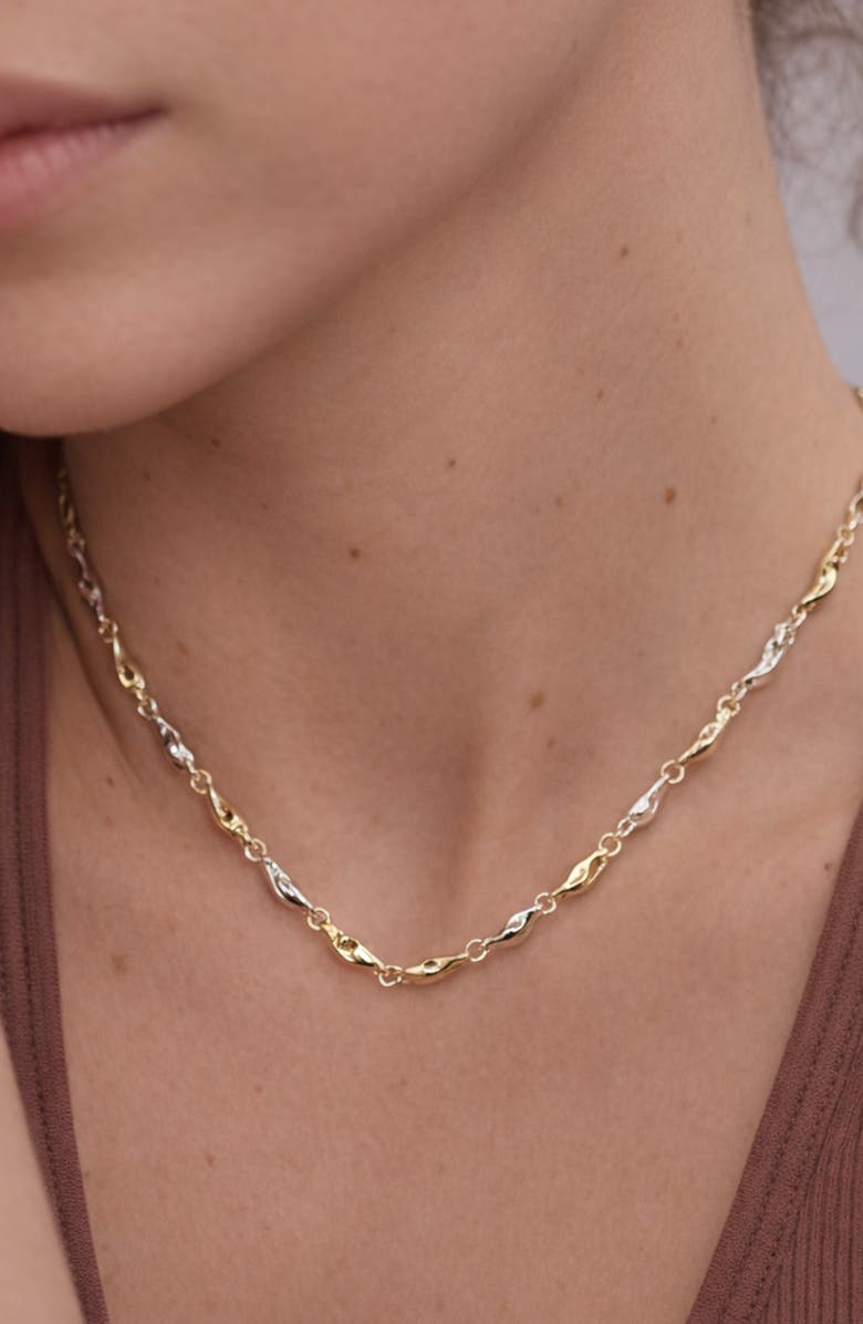 ARGENTO VIVO Fluid Link Necklace, Alternate, color, Two Tone
