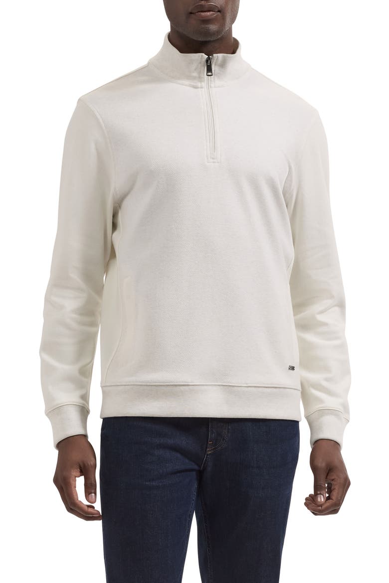 Quarter Zip Pullover, Main, color, CHALK