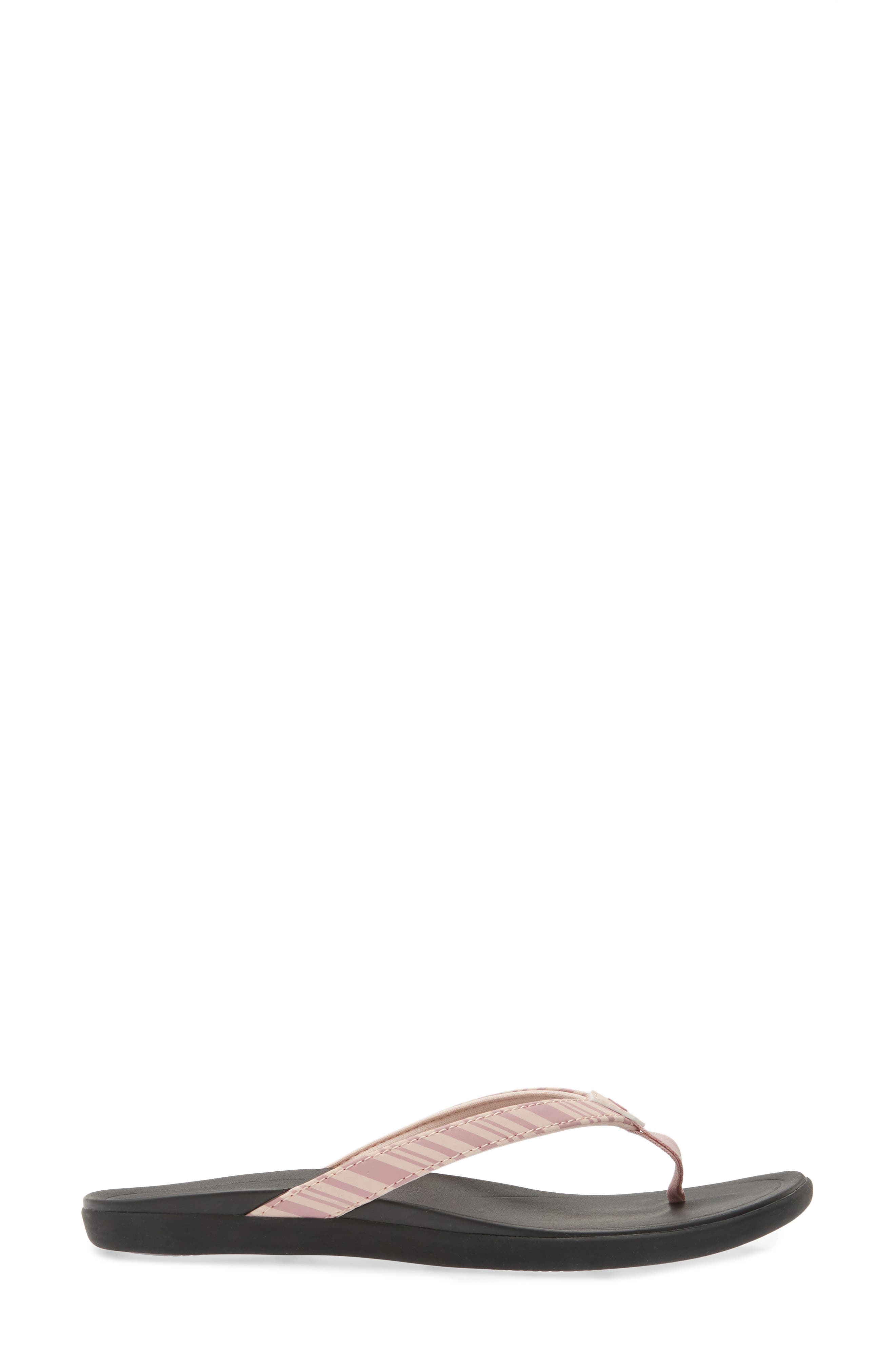 OluKai Ho Opio Flip Flop, Alternate, color, Pink Clay / Stripe
