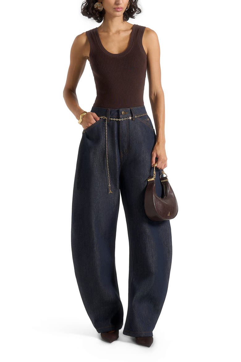 Enora Hourglass Jean With Chain, Alternate, color, Indigo