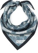 Kurt Geiger London Denim Print Silk Bandana