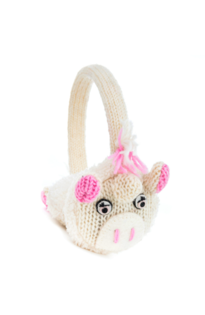 Nirvanna Designs Unicorn Earmuffs, Main, color, White