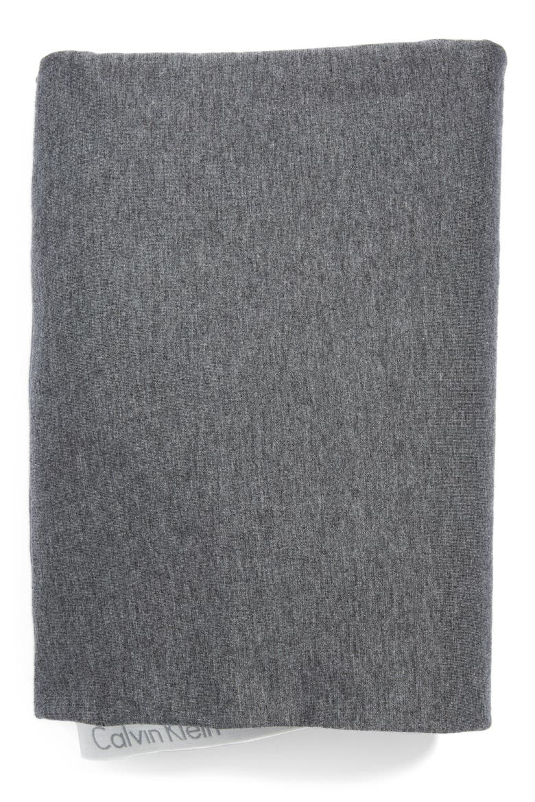 Modern Cotton Collection Cotton & Modal Fitted Sheet, Main, color, CHARCOAL