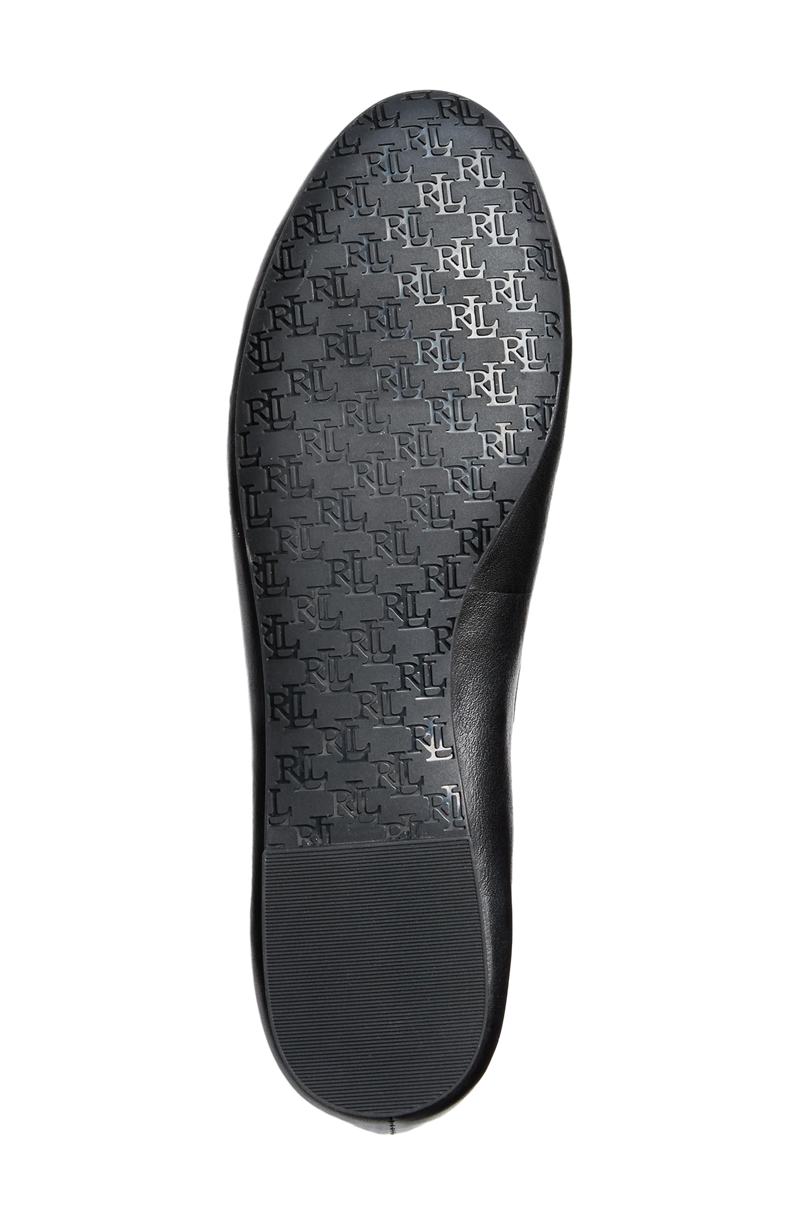 Ralph Lauren Jayna Ballet Flat, Alternate, color, Black