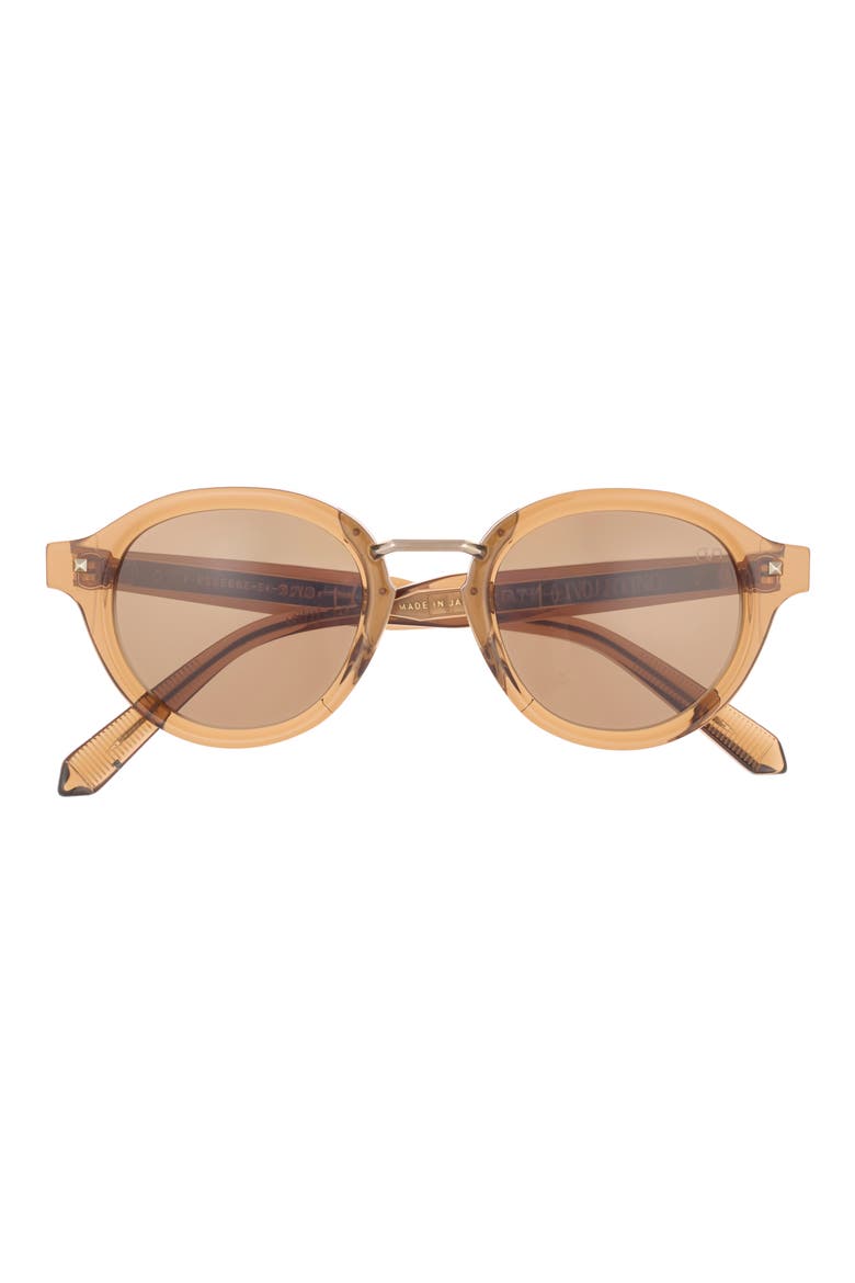 46mm Round Sunglasses, Main, color, BROWN BROWN BROWN