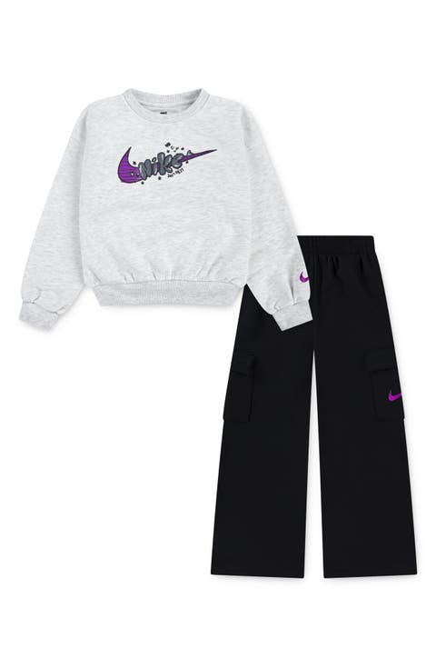 Kids' Essentials Sweatshirt & Cargo Pants Set (Little Kid)