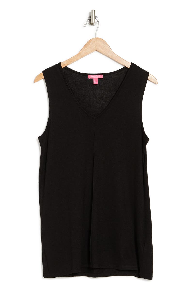 Isaac Mizrahi New York V-Neck Seamed Tank Top, Alternate, color,