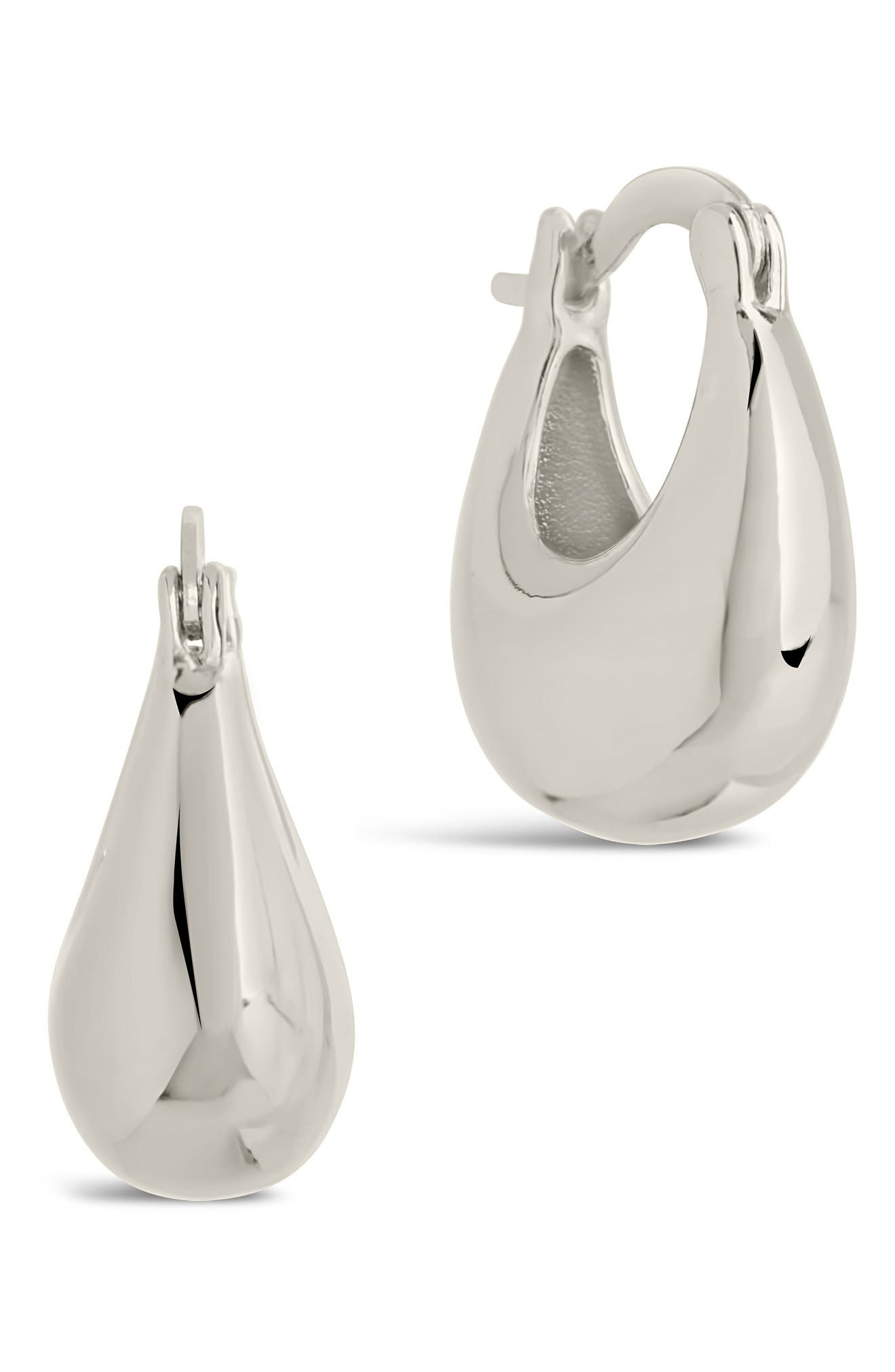 Sterling Forever Eleah Hoop Earrings