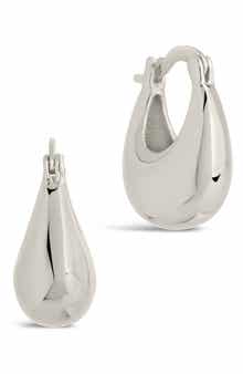 Sterling Forever Eleah Hoop Earrings