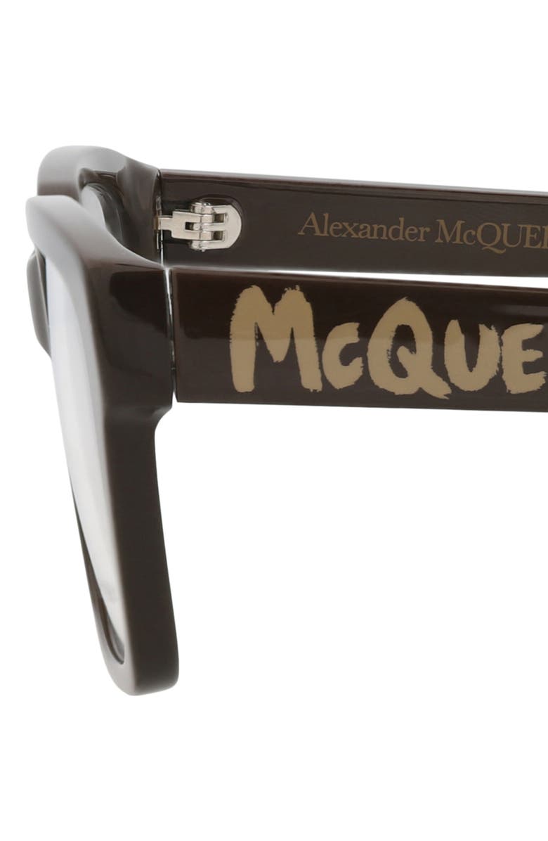 MCQ Optical Glasses, Alternate, color, Brown Brown Transparent