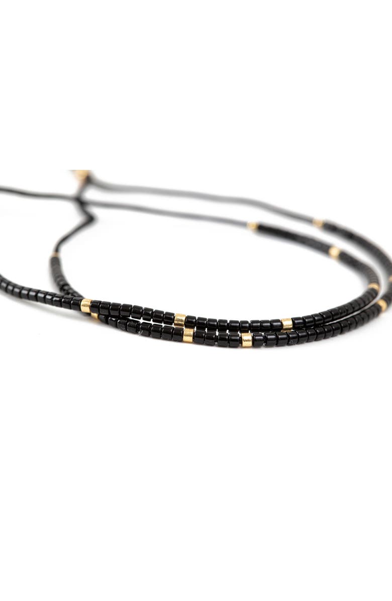 Emerson & Oliver Beaded Friendship Bracelet, Alternate, color, Black
