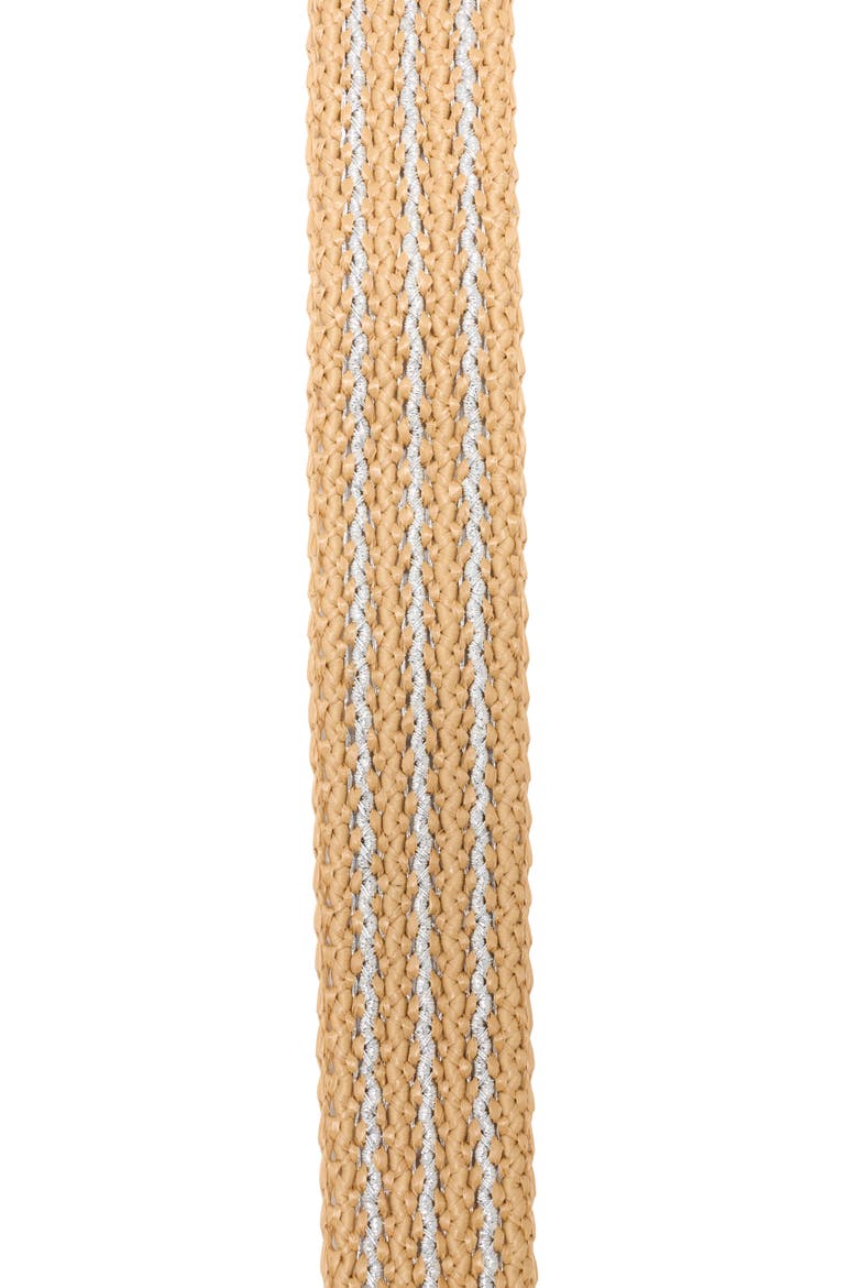 Oval Straw Belt, Alternate, color, TAN-SILVER