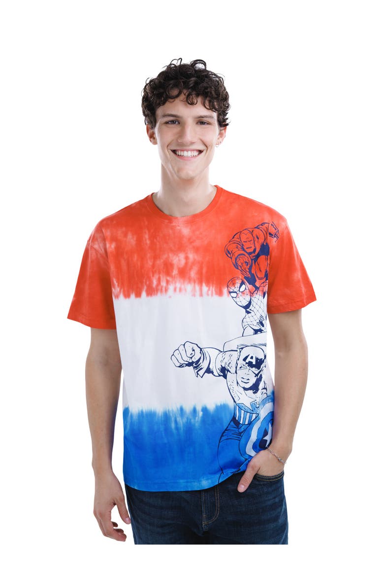 Cotton Short Sleeve Graphic T-shirt (adult), Alternate, color, Tie Dye Marvel
