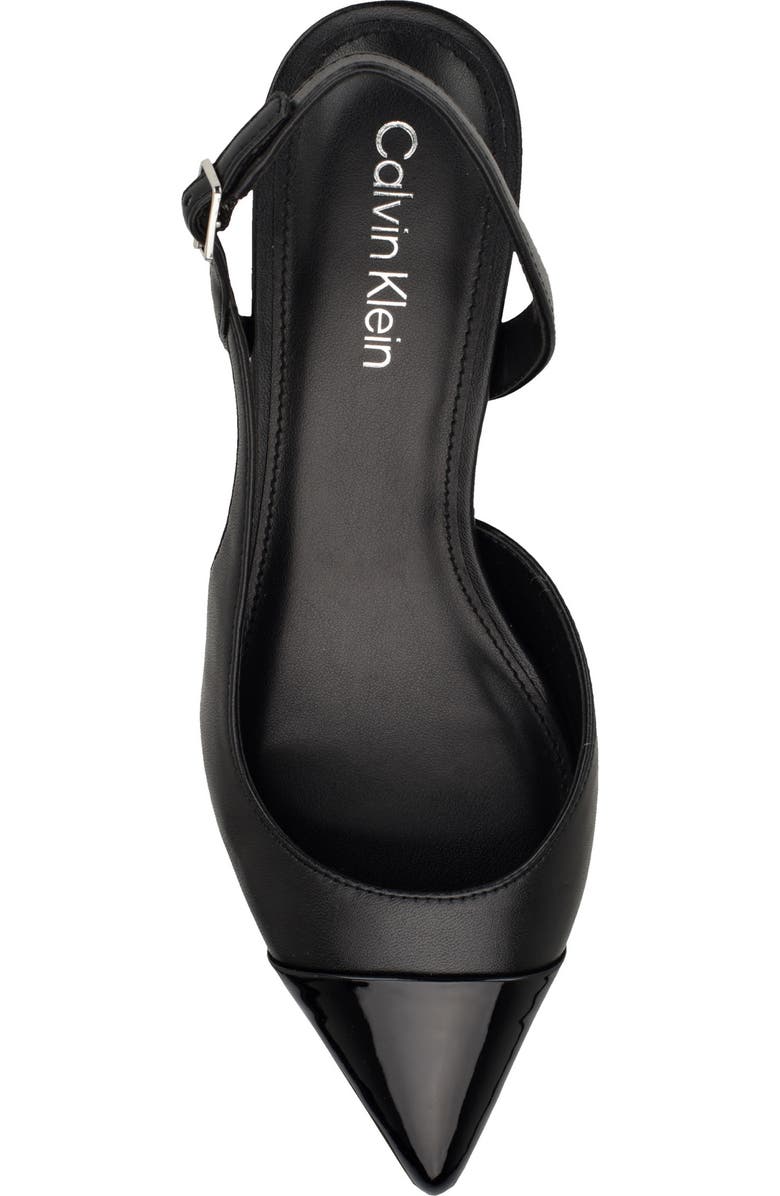 Calvin Klein Slingback Kitten Heel Pump, Alternate, color, Black