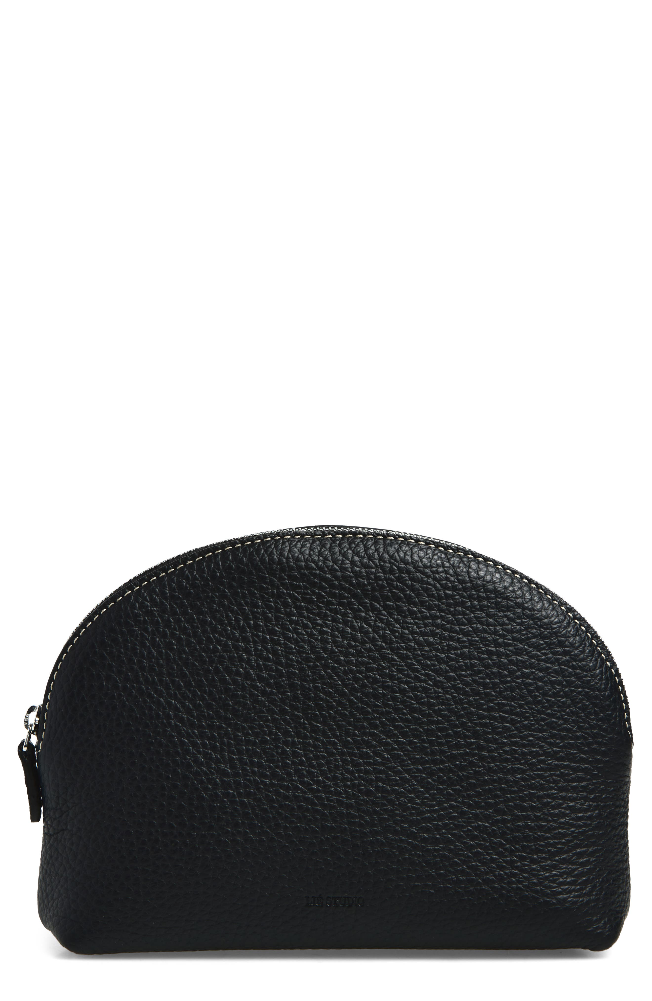 Lié Studio The Nancy Pouch, Main, color, Black Grosgrain