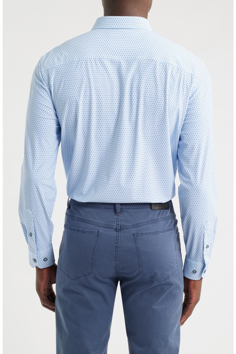 XC Motion Performance Knit Button-Up Shirt, Alternate, color, BLUE TULIP