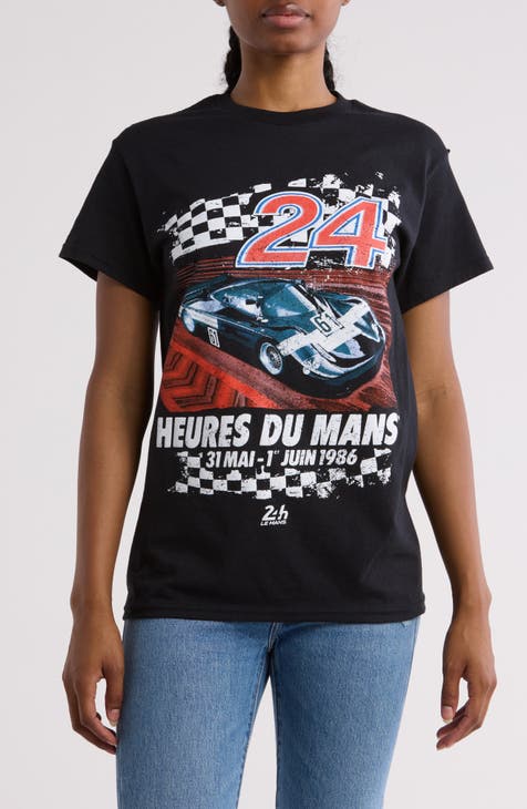 Lem Race Flags Graphic Print T-Shirt