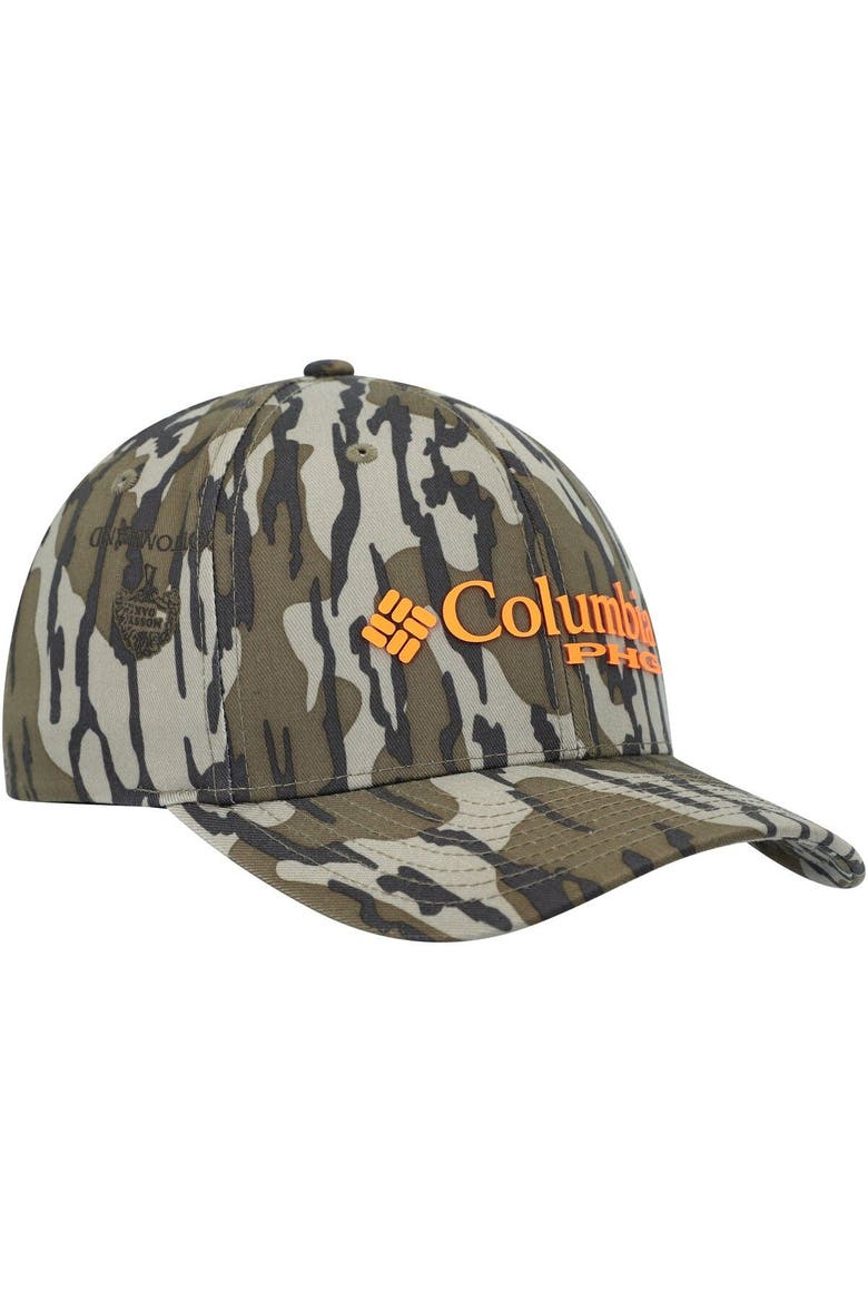 Men's Columbia Mossy Oak Camo Michigan State Spartans Bottomland Flex Hat, Alternate, color, Camo